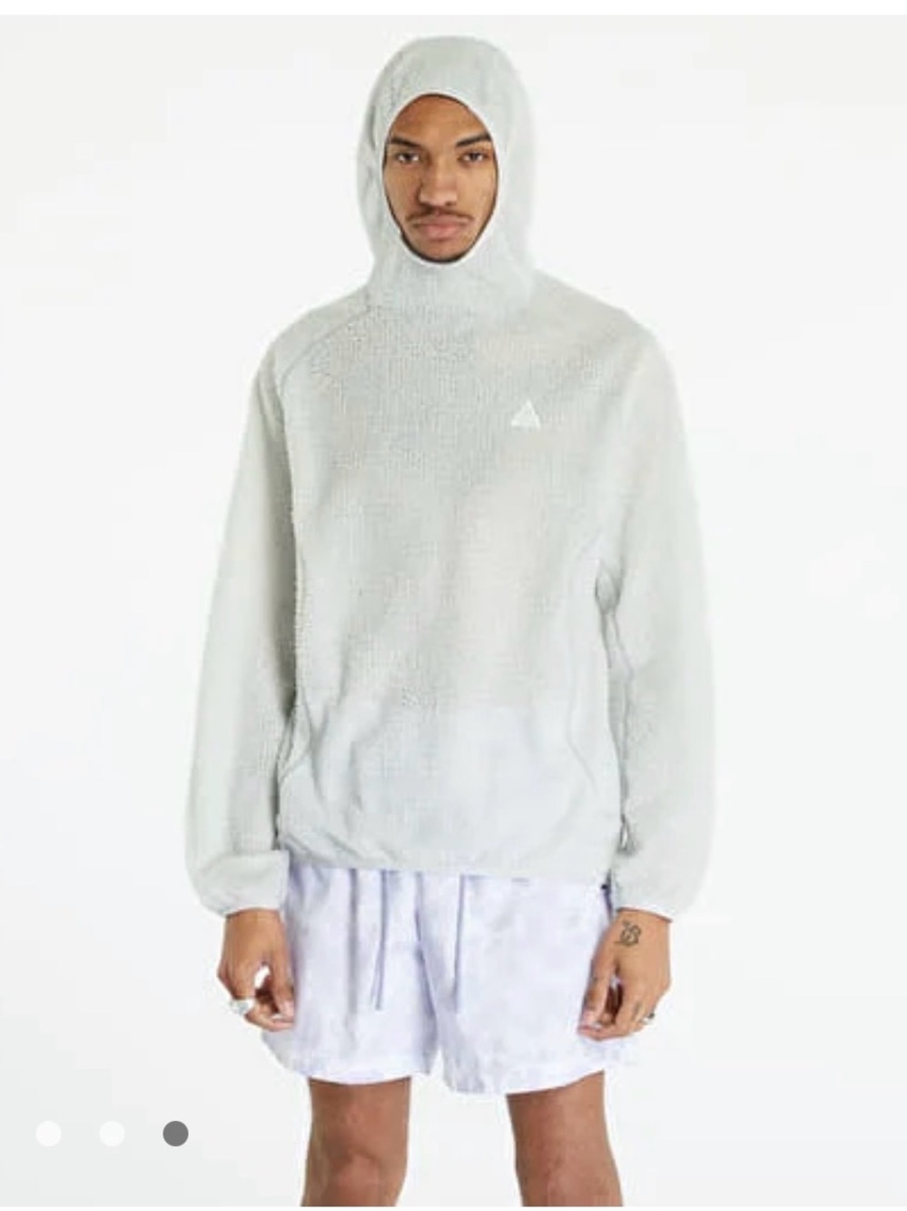 Nike ACG Men's Light Gray Pullover with hood. Large